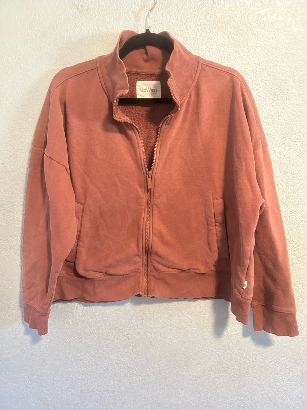 Upwest full zip boxy crop sweatshirt